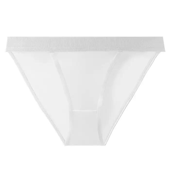 Culottes taille basse en satin de soie, couleur unie, sans couture, en soie glacée, avec entrejambe 