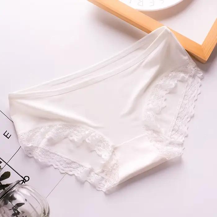 Culotte confortable en coton taille moyenne pour femme, sous-vêtement respirant, slip grande taille,