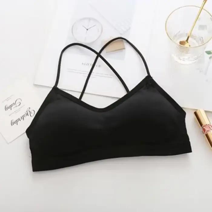 Soutien-gorge Sexy à dos croisé pour femmes, sans couture, beauté du dos, haut court, Sport, avec co