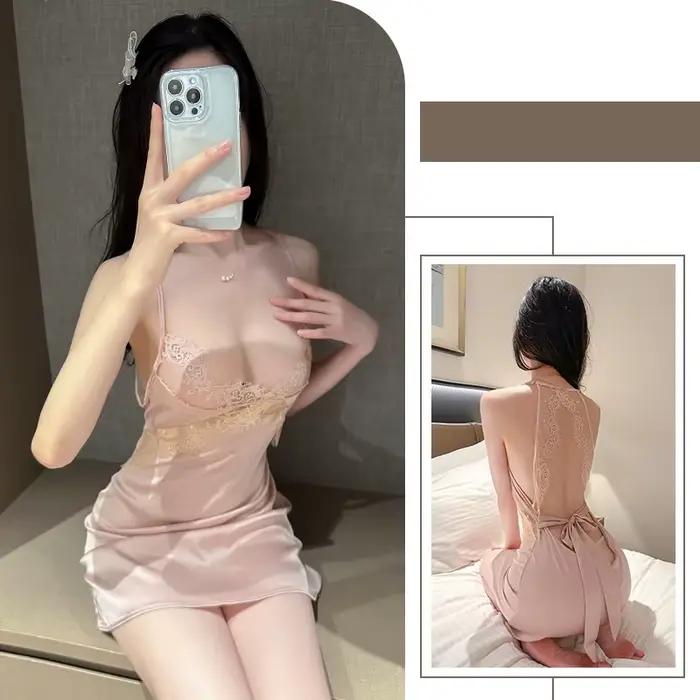 Chemise de nuit Camisole en dentelle à la mode et Sexy, vêtements de nuit romantiques, robe romantiq