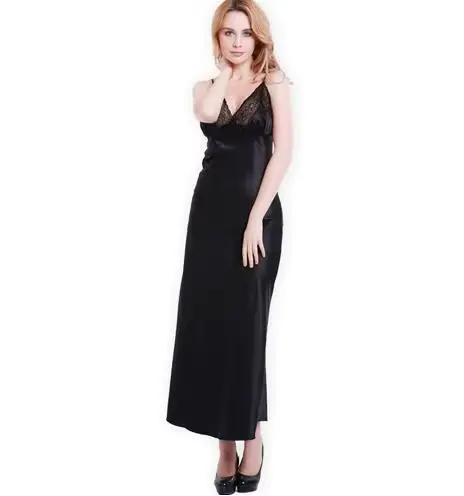 Chemise de nuit longue à col en V pour femmes, vêtements de nuit sexy, robes de chemise de nuit pour