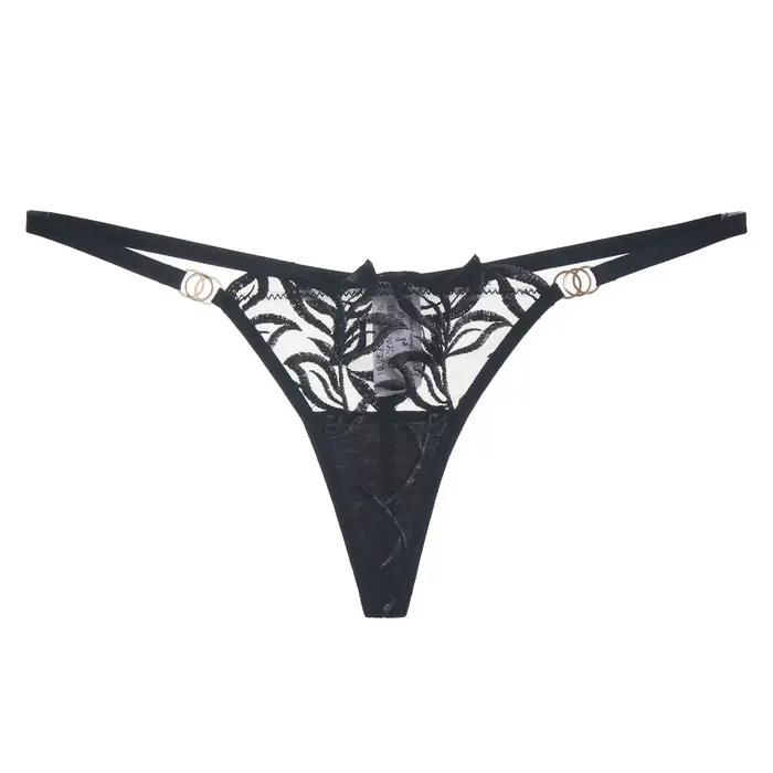 Ensemble soutien-gorge et slip en dentelle pour femmes, Lingerie transparente, haut en coton fin, Se