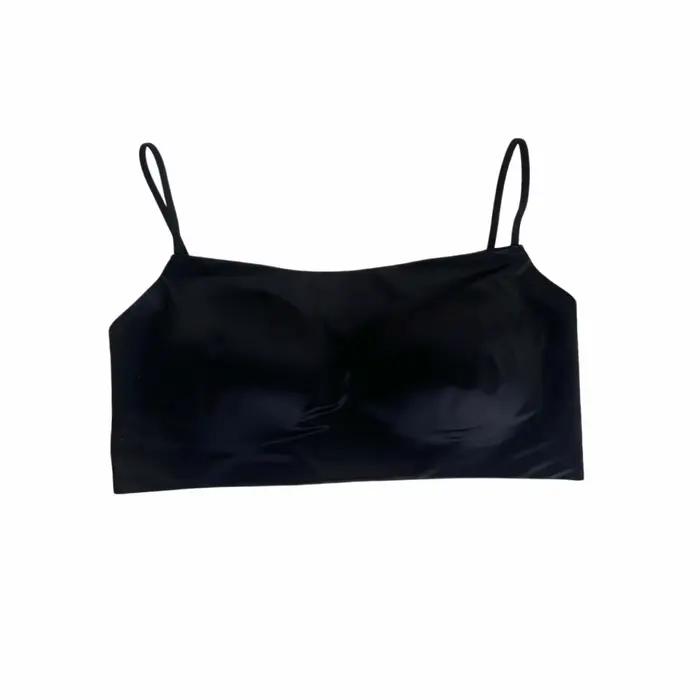 Soutien-gorge sans fil en satin à fines bretelles, imprimé léopard, col bateau, sans coutures, antic