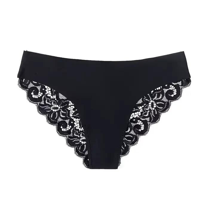 Sexy dentelle culottes pour femmes sans couture mode impression sous-vêtements féminins taille basse