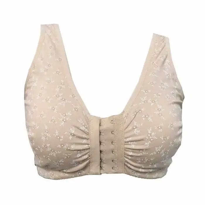 Soutien-gorge mastectomie pour femmes, fermeture frontale en coton avec poche pour prothèse mammaire