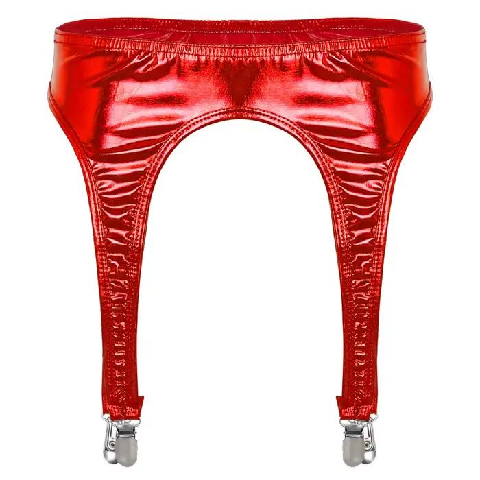 Jarretelles Gothiques pour Femme, Lingerie Brillante D.lique, Taille Haute, Jarretelles pour Cuissar