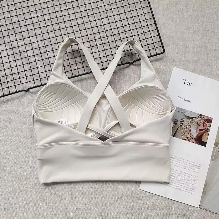 Soutien-gorge de sport respirant pour femmes, résistant aux chocs, haute intensité, bonnet tout-en-u