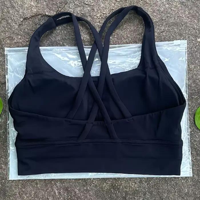 Soutien-gorge dos croisé pour femmes, couleur unie, sous-vêtements de Fitness, doux, Sport, haut de 