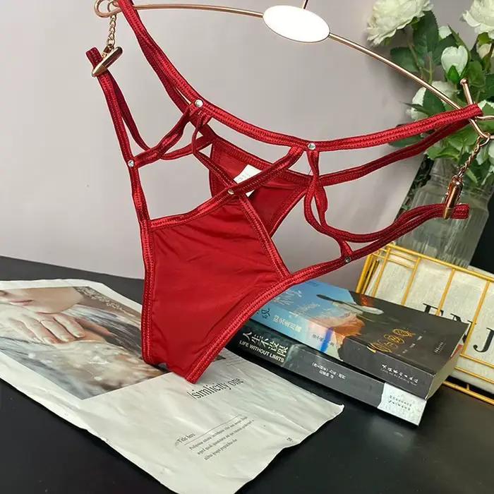 Culottes sexy pour femmes, sous-vêtements transparents à taille basse, en tissu confortable et doux