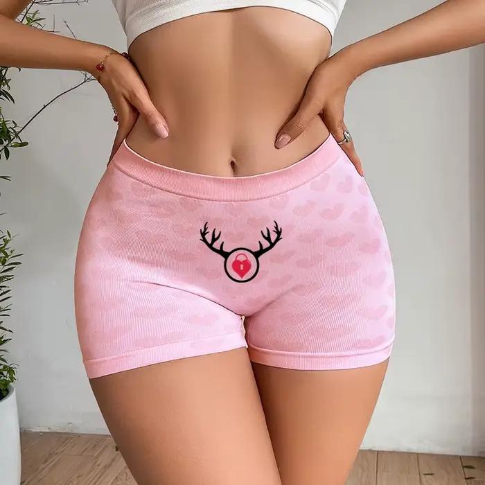 Culotte sexy en bois pour femmes, sous-vêtements mignons, taille haute, confortable et respirante