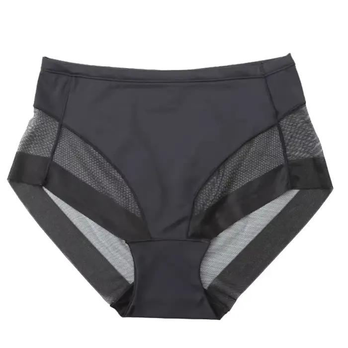Culotte femme Sexy taille moyenne culotte sous-vêtements sans couture très élastique femme slips dam