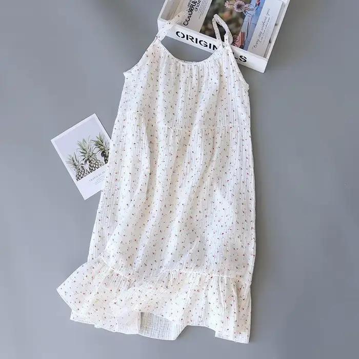 Chemise de nuit confortable en coton pour femmes, longue, ample, respirante, Cool, vêtements de mais