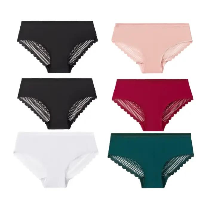 Lot de 6 culottes pour femmes WarmSteps, dentelle tendance, douces, ajourées, lingerie sexy, respira