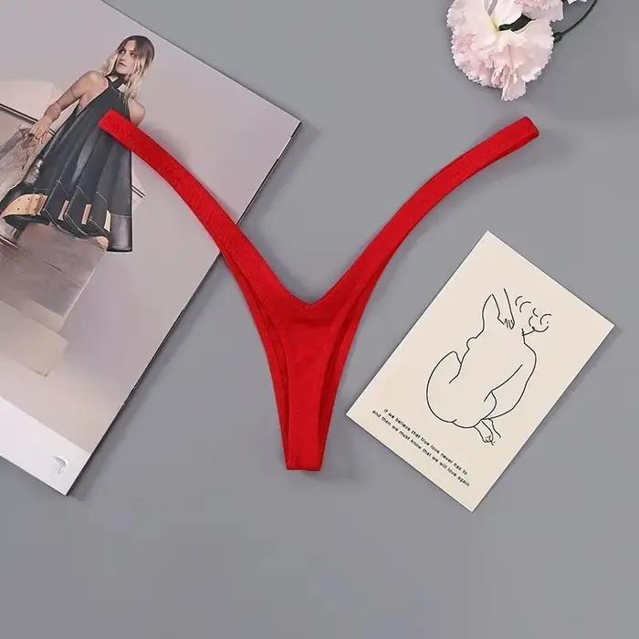 Nouvelle Collection de Lingerie Féminine : Culotte Brésilienne Sexy à Décolleté Profond, Respirante,