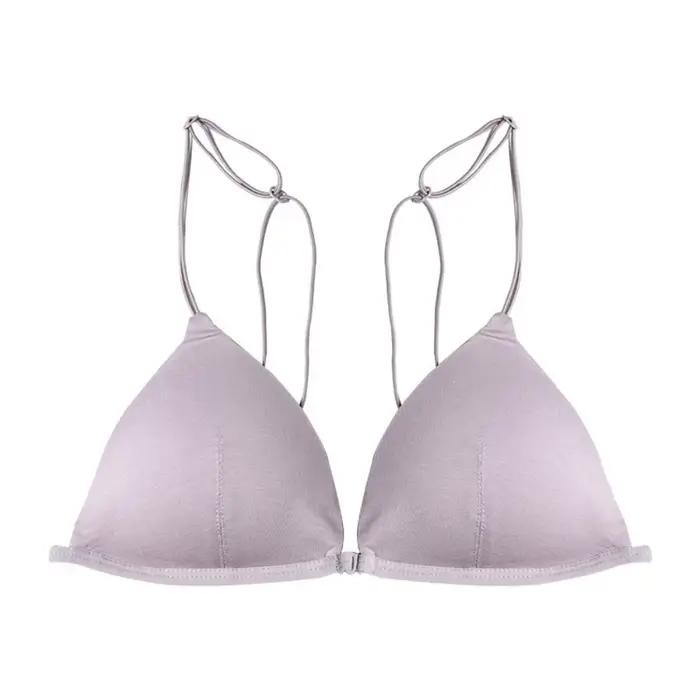 Soutiens-gorge triangulaires respirants pour femmes, soutien-gorge push-up à fines bretelles, style 