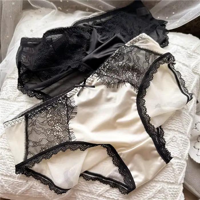 Culotte française L-XL sous-vêtements pour femmes, culotte sexy en dentelle, slips confortables Bowv