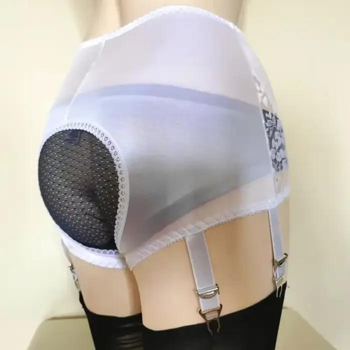 Porte-jarretelles en dentelle florale taille haute pour femmes, porte-jarretelles réglable, bas sexy