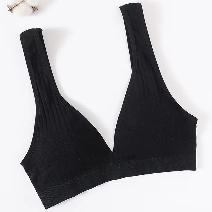 Soutien-gorge sans couture femmes bustiers bustier en V profond haut de soutien-gorge Sexy sous-vête