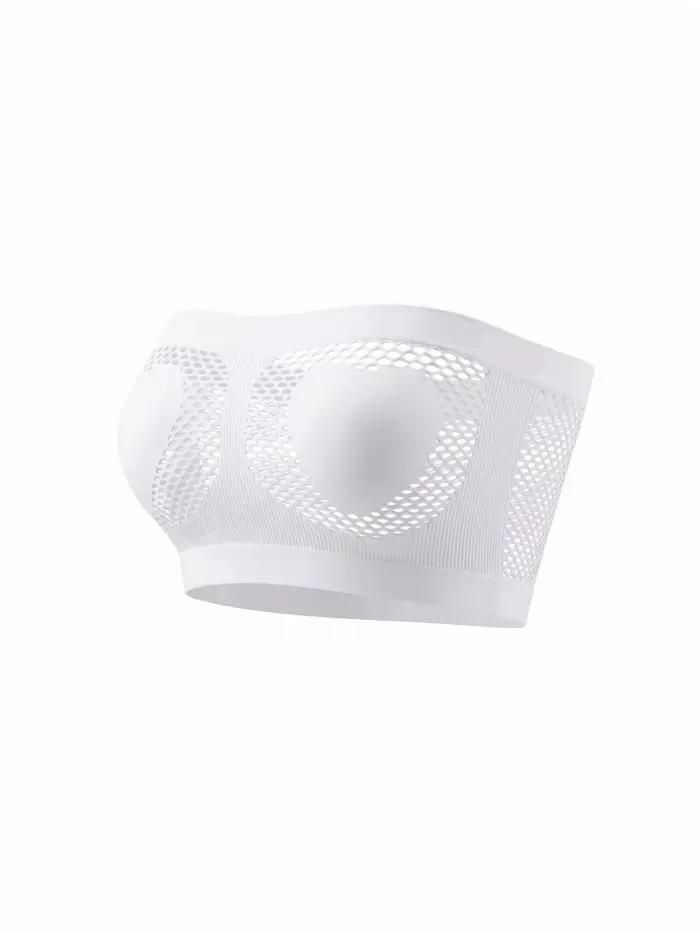 Soutien-gorge bandeau sans bretelles pour femme, avec découpe en cœur, sans couture, sans armatures,