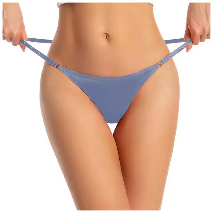 No Show – sous-vêtements tanga avec nœud sans couture pour femmes, culotte respirante, coupe douce, 