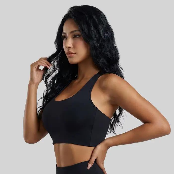 Soutien-gorge de sport pour femmes, haute performance, antichoc, push-up, sous-vêtements, hauts cour