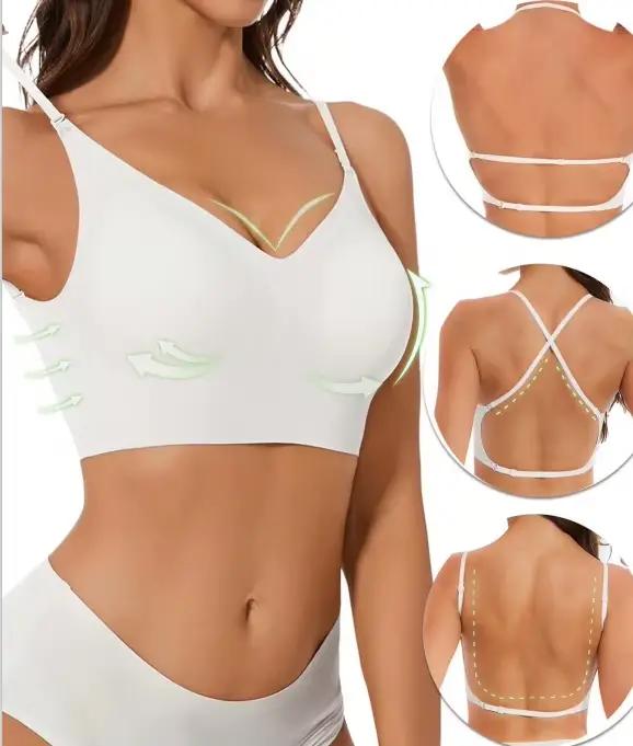 Soutien-gorge Invisible pour femmes, soutien-gorge plongeant en U profond, haut dos nu pour robes, L