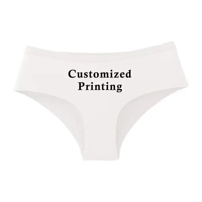 Culottes personnalisées sexy avec logo et textes sur mesure, slips en coton amusants, mignons et sex