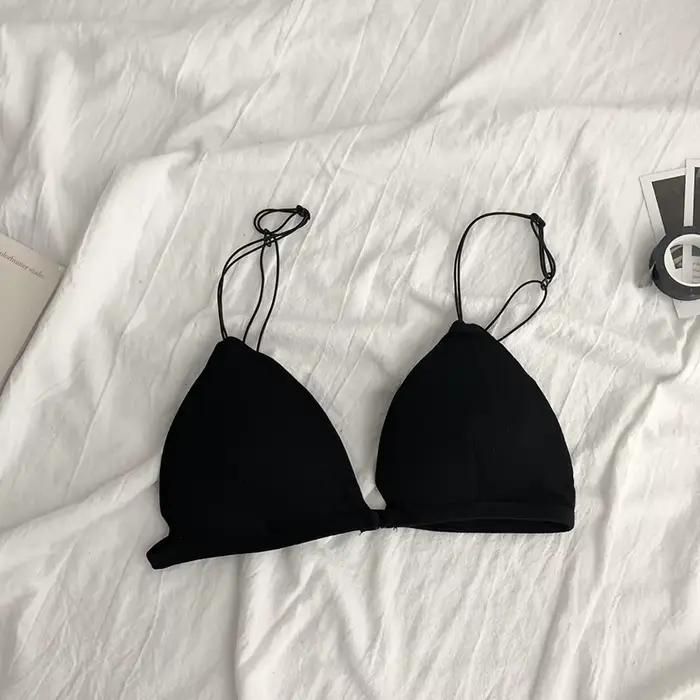 Soutien-gorge de Style français pour femmes, Sexy, ceinture fine, Bralettle, bonnet Triangle, sous-v