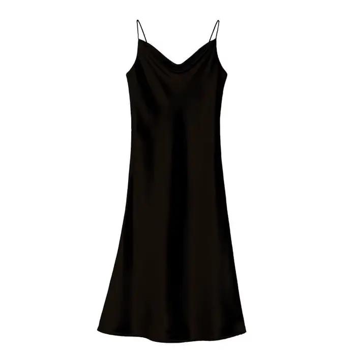 Robe en Satin femme Lingerie intime vêtements de nuit soyeux mariée cadeau de mariage décontracté Ki