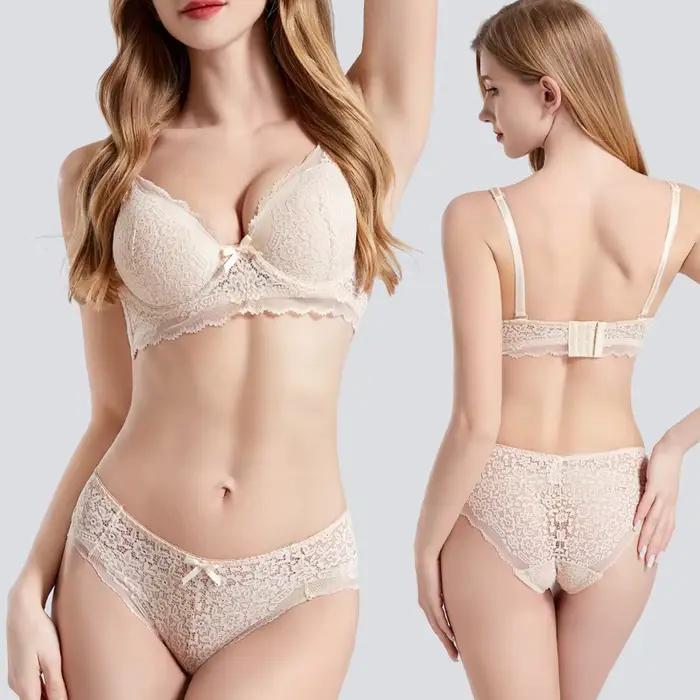Ensemble de soutien-gorge pour femmes, sous-vêtements BCDE, noir, Beige, bleu, gris, blanc, bordeaux