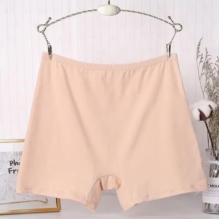 Boxer en coton pour femmes, taille haute, grande taille, sous-vêtements quarts, Legging antibactérie
