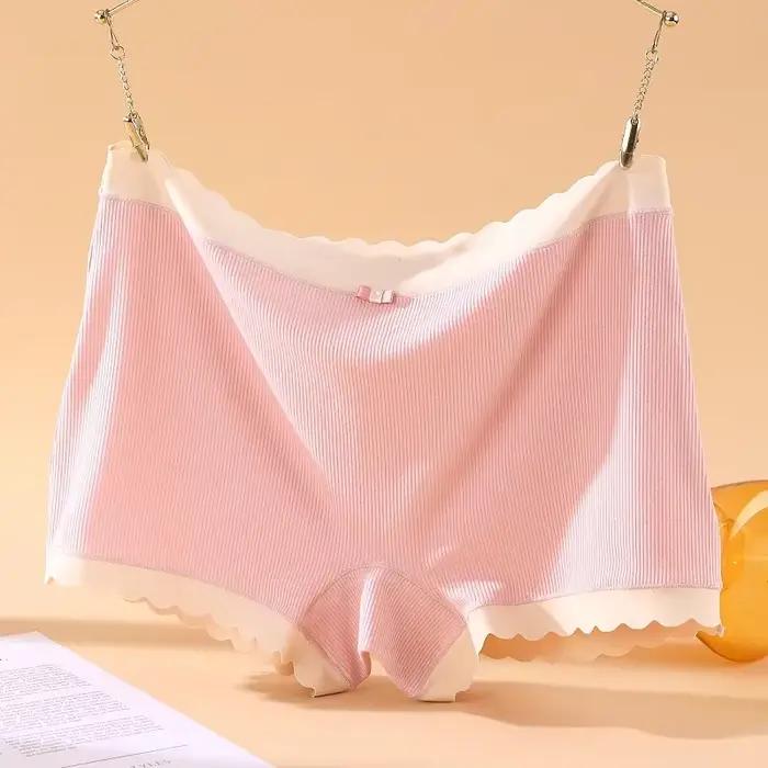 Culotte en coton pour femme, boxer grande taille, pantalon de sécurité sans lueur, sous-vêtement sex
