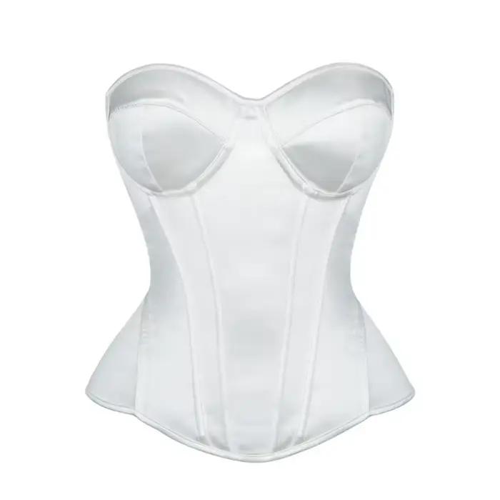 Body sculptant invisible blanc pur, sous-vêtement pour robe de mariée, gaine amincissante, enveloppe