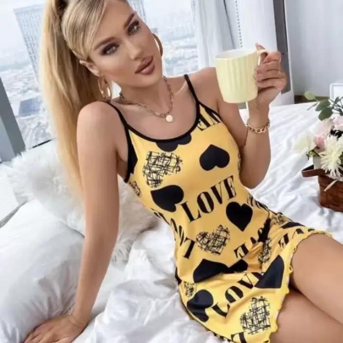 Sexy Spaghetti sangle col en v chemise de nuit femmes nuisette été ample coton chemise de nuit femme