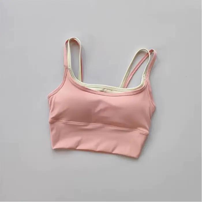 Soutien-gorge de Sport pour femmes gilet de gymnastique Yoga beauté noir bustier tubulaire course so