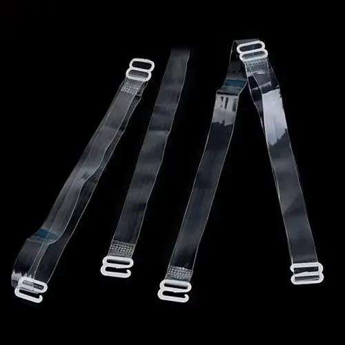 6 paires de sangles de soutien-gorge à boucle en Silicone, ceinture, élastique, Transparent, accesso