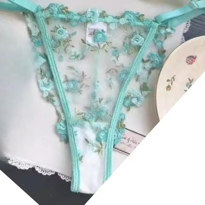 Soutien-gorge à armatures en dentelle transparente brodée pour femmes européennes, soutien-gorge min