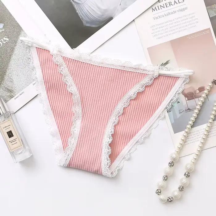 BZEL-Culotte Sexy en Coton pour Femme, Sous-Vêtement Respirant en Dentelle Douce, Lingerie Mignonne,