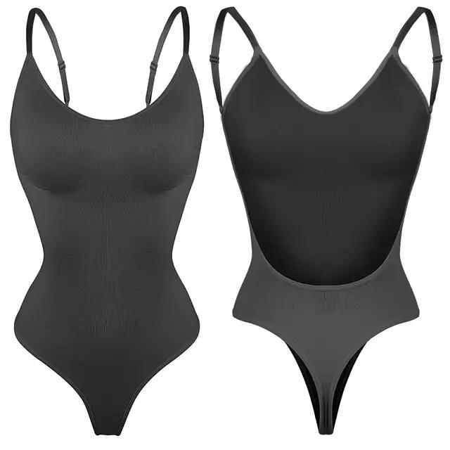 Shapewear Body femmes Sexy col en v profond corps Shaper soutien-gorge rembourré dos nu U plongeant 