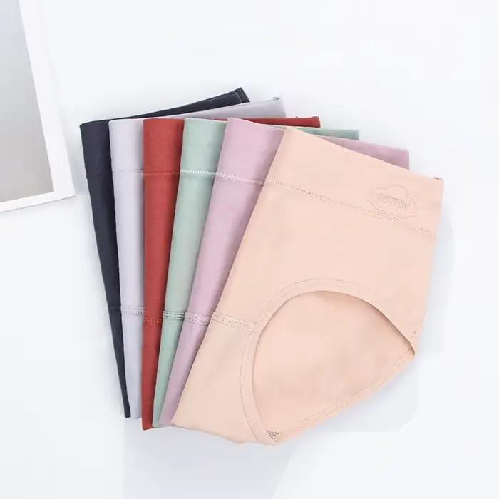 4 pièces/lot femmes sous-vêtements grande taille antibactérien coton culottes slips filles sans cout