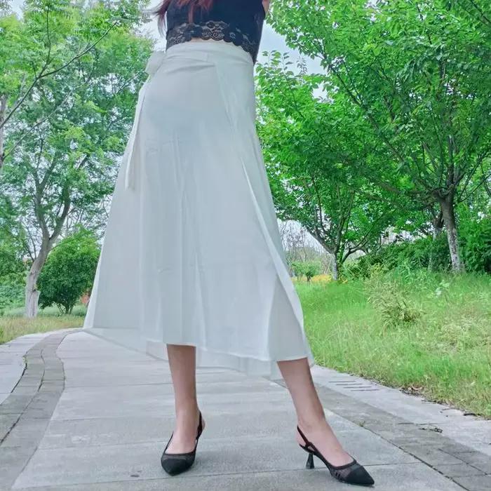 Jupes longues transparentes pour femmes, Sexy, taille haute, jeu en plein air, facile à ouvrir sur l