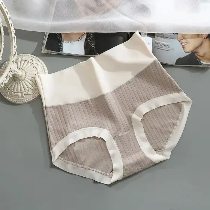 Culotte sans couture en coton pour femme, slip haut, invisible, lingerie sexy, grande taille
