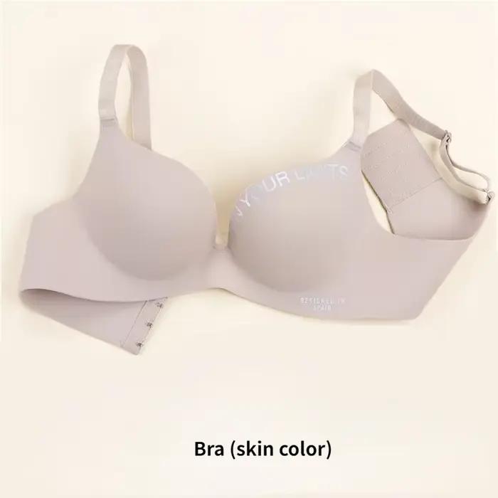 Femmes une pièce mode lettre soutien-gorge sans trace sans anneau en acier rassembler soutien-gorge 