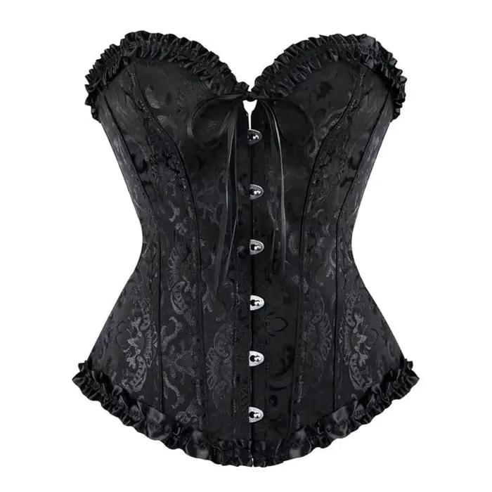 Corset rétro pour femmes, Bustier, surbuste, Sexy, à lacets, Lingerie florale, mode victorienne, faç