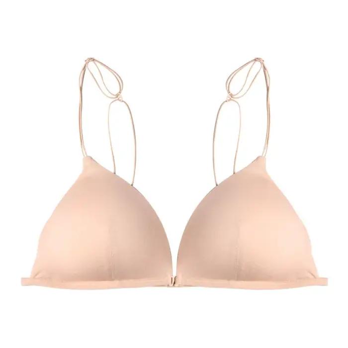 Soutiens-gorge triangulaires tendance pour femmes, à fines bretelles, push-up, style français, linge