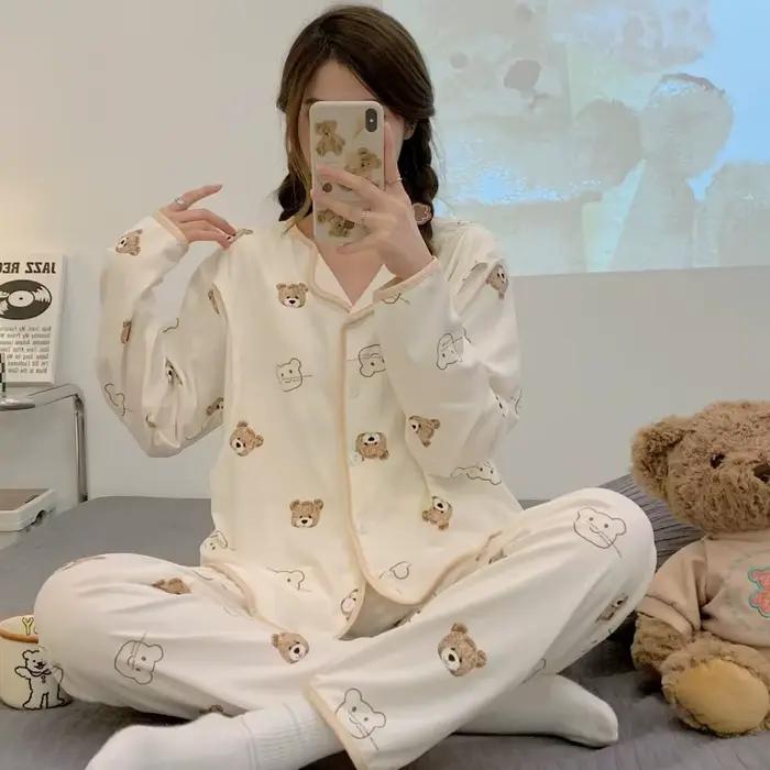 Vêtements d'Allaitement Mensuels pour Femme, Pyjama ALTERPyjama Homewea, Printemps et Été, Ensemble 