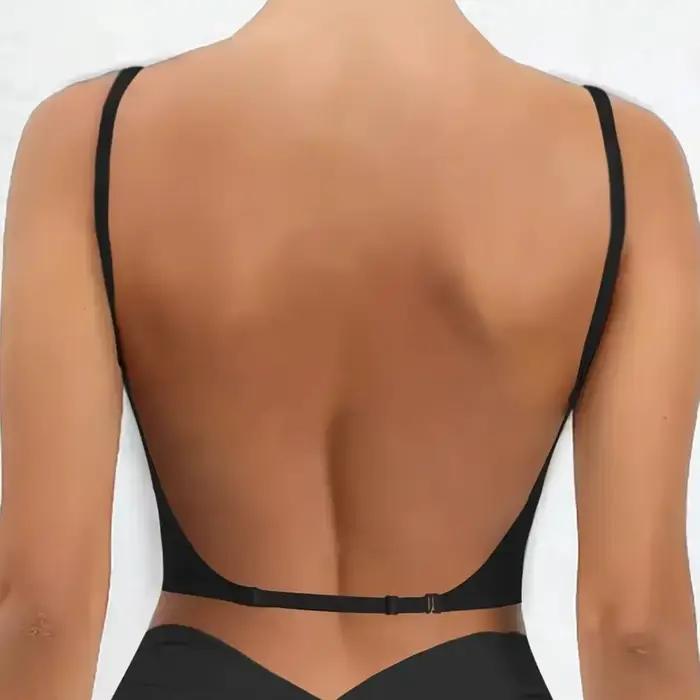Soutien-gorge invisible U profond plongeant dos nu sans bretelles soutien-gorge push up pour robes L