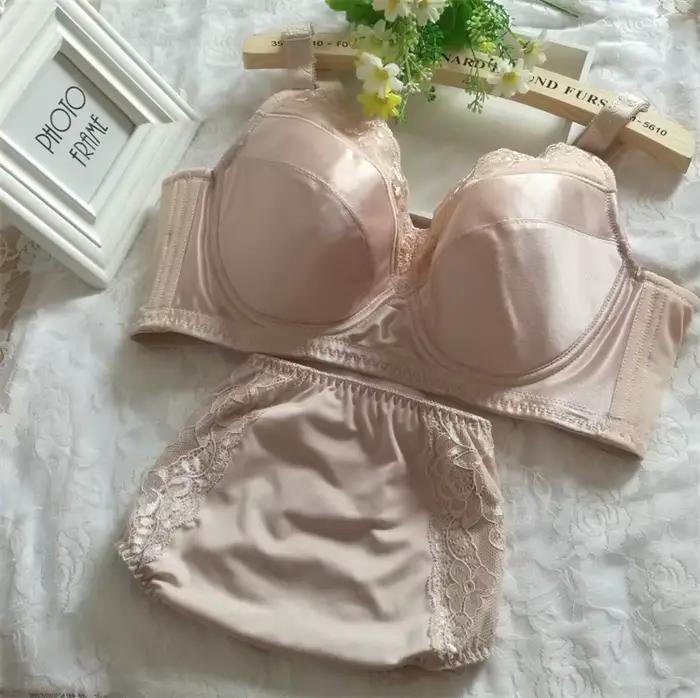Ensemble de soutien-gorge et culotte grande taille pour femme, lingerie féminine, sous-vêtements, sl