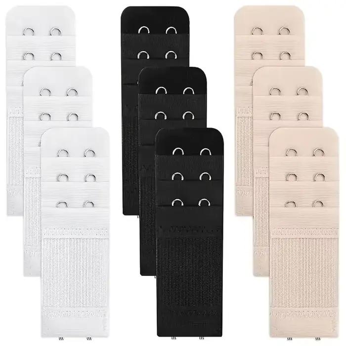 Extensions de soutien-gorge souples, 9 pièces, 2 crochets, 3 rangées réglables, extension arrière co