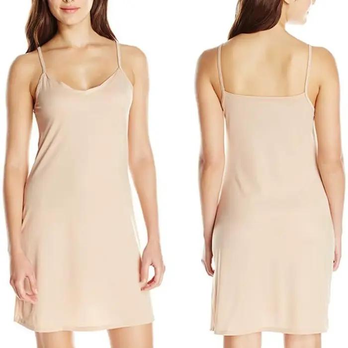 Robe de nuit en coton à bretelles spaghetti pour femmes, mini robe de nuit à col en V, patchwork, li